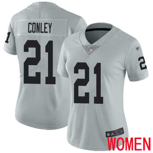 Oakland Raiders Limited Silver Women Gareon Conley Jersey NFL Football #21 Inverted Legend Jersey